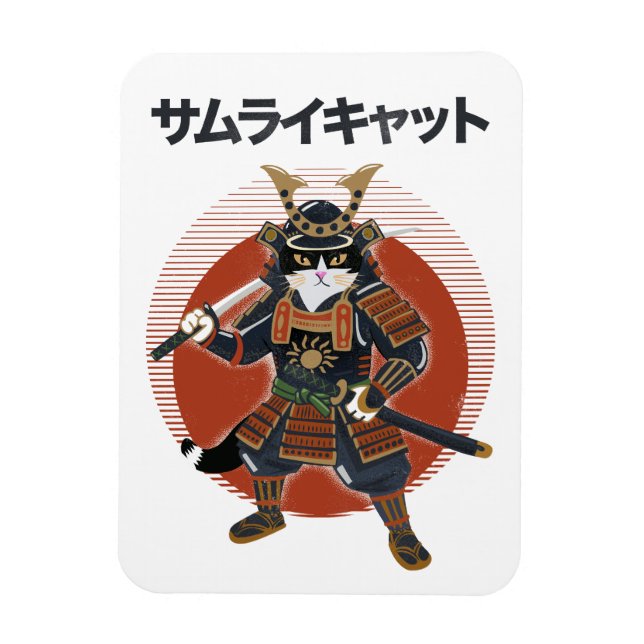 Ímã Gato Samurai (Vertical)