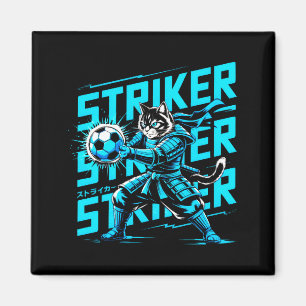 Imã Gato Samurai Único Para Fãs de Futebol Amantes de