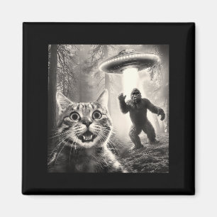 Imã Gato Selfie Floresta Árvores Alien Ufo Pé Grande H