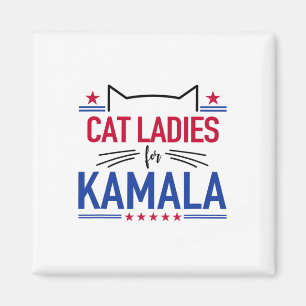 Imã Gato Senhoras Para Kamala Funny Cat 2024 President