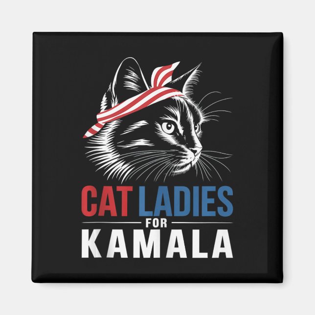 Imã Gato Senhoras Para Kamala Presidente Kamala Harris (Frente)