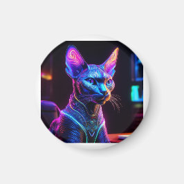 Imã Gato Sfinx Alienígena Senta-se Na Cadeira do seu C