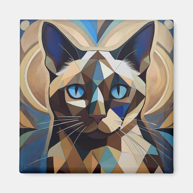 Imã Gato Siamês AI (Frente)