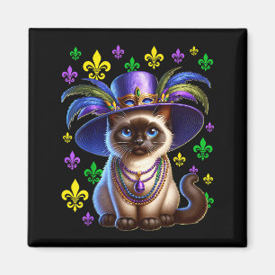 Imã Gato Siames Mardi Gras Gato Siames Mardi Gras 