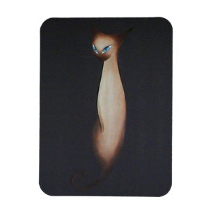 Ímã Gato Siamese da pintura a óleo impressionante