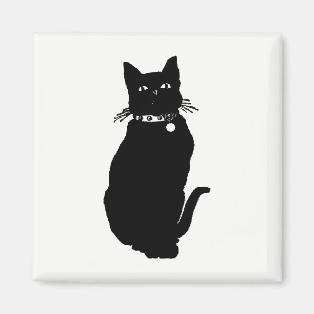 Imã Gato Silhouette (Frente)
