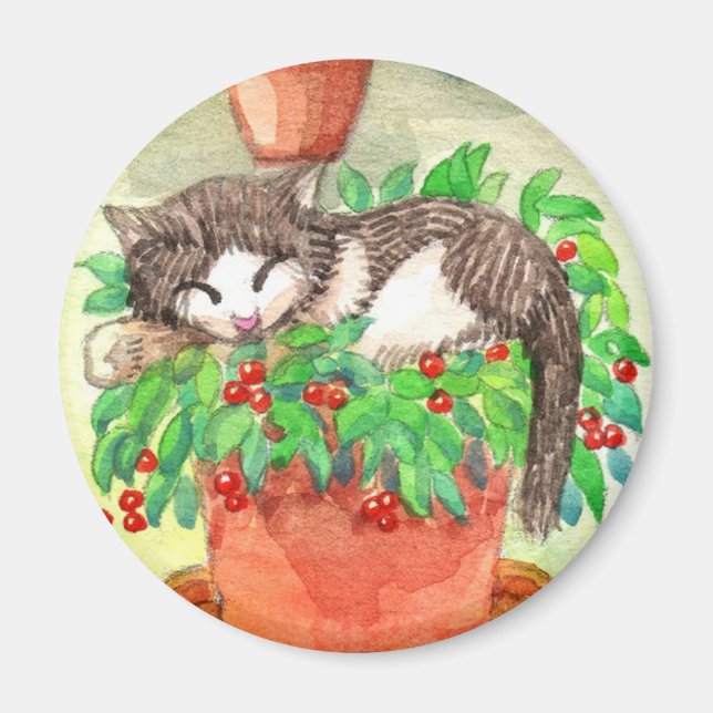 Imã Gato Sonolento (Frente)