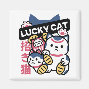 Imã Gato Sortudo Maneki Neko – Gato da Sorte Japonês