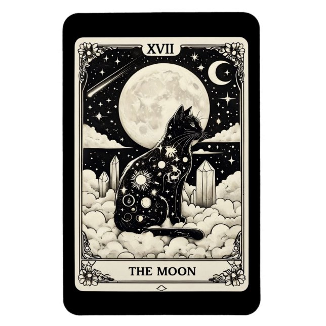Ímã Gato Tarot O Gráfico Da Lua (Vertical)