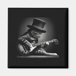 Imã Gato Tocando Guitarra - Música de Rock Divertida G