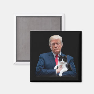 Imã Gato Trump 2024 MAGA Divertido Gato Trump