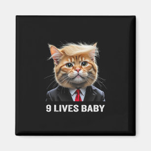 Imã Gato Trump 9 Vidas Por Trump 2024 Vitória Vencedor