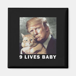 Imã Gato Trump 9 Vidas Por Trump 2024 Vitória Vencedor
