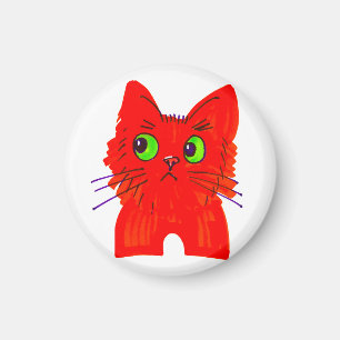 Imã Gato Vermelho Brilhante - Maravilha de Olhos Amplo