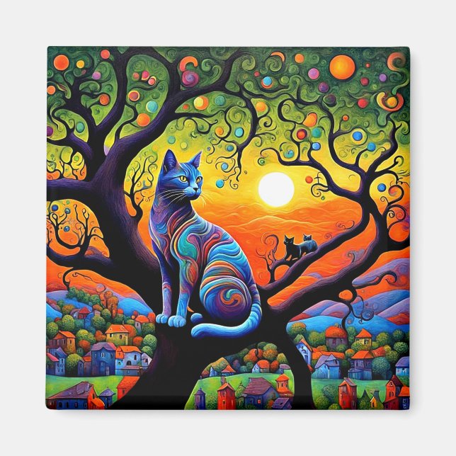 Imã Gato Vigilante (Frente)