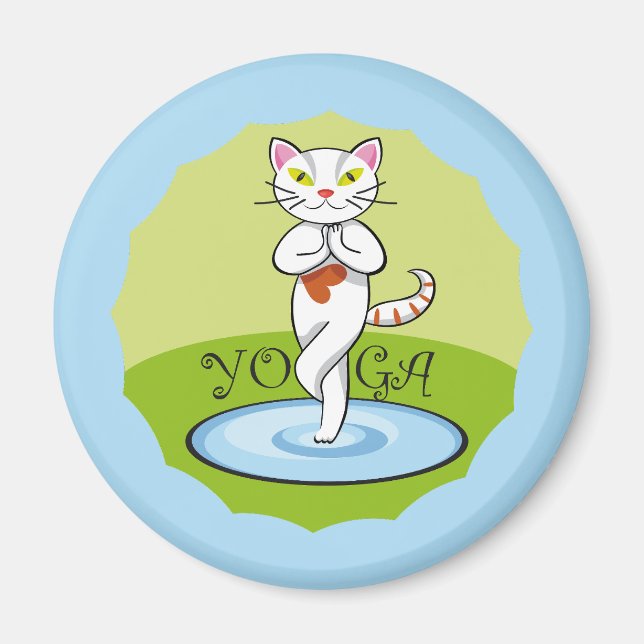 Imã Gato Yoga (Frente)