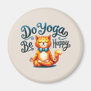 Imã Gato Yoga Pose - Do Yoga, Seja Feliz
