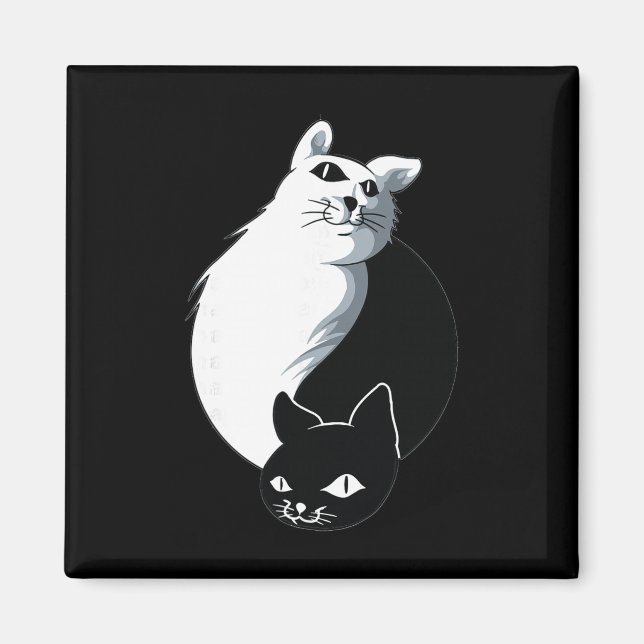 Imã Gato Yoga Ying Yang (Frente)