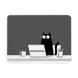 Ímã Gato Zero Motivação – Desenho Animado Divertido de