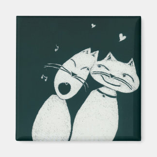 Imã gatos adoradores