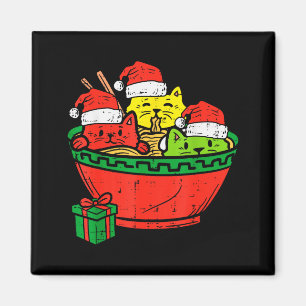 Imã Gatos Anime Ramen de Natal Xmas Natal Crianças Men