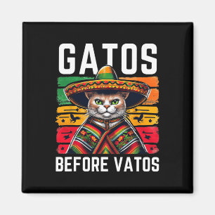 Imã Gatos Antes de Vatos Gato Engraçado Mexicano Ponch