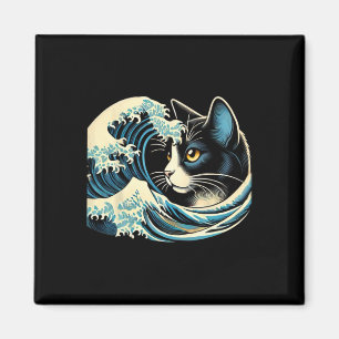 Imã Gatos Azuis Ondas Para A Onda Azul De Kamala Engra