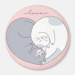 Imã Gatos Bonitos Apaixonados