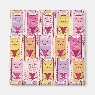 Imã Gatos bonitos com corações Loving