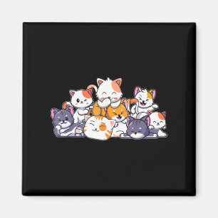 Imã Gatos Bons Animam Kawaii Japonês Otaku Neko Gift W
