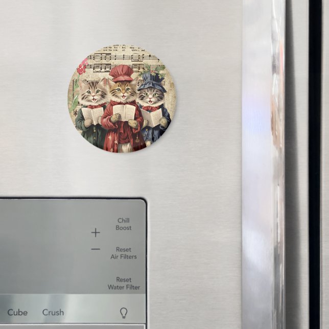Imã Gatos Cantando Música de Natal (In Situ (Fridge))