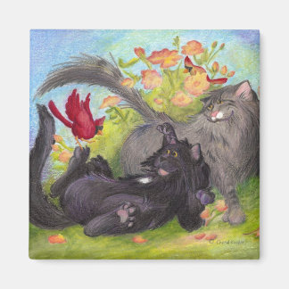 Imã Gatos, Cardinhos e Rosas / Magnet