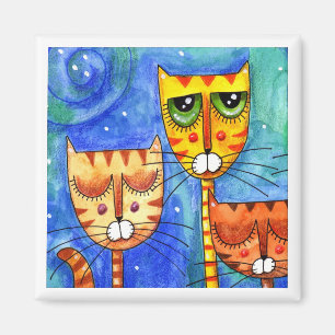 Imã Gatos da cor - ímã