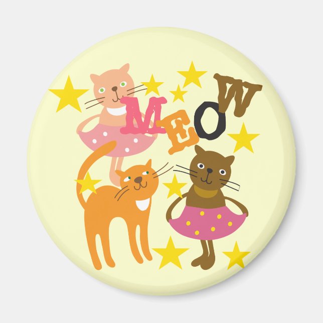 Imã Gatos Dançantes (Frente)