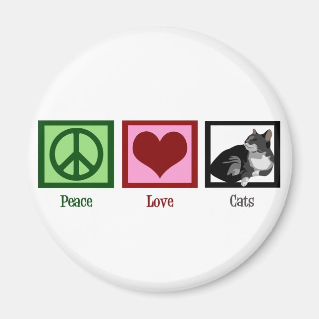 Imã Gatos de Amor pela Paz (Frente)