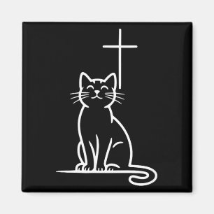 Imã Gatos de estimação cristãos amam Jesus seja feliz