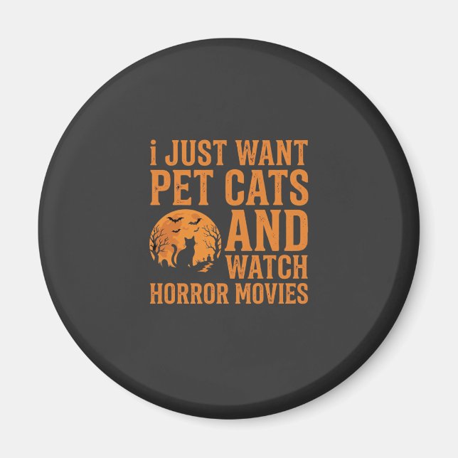 Imã Gatos de Estimação Filmes de Terror Design de Hall (Frente)