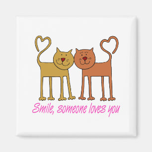 Imã Gatos De namorados No Magnet Apaixonado