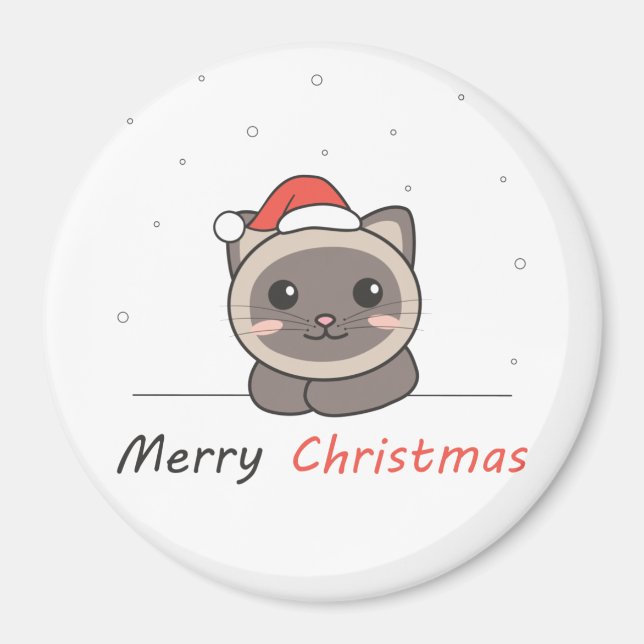 Imã Gatos De Noite De Natal (Frente)