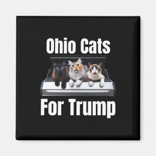 Imã Gatos de Ohio para Trump - Gato político engraçado