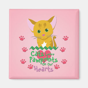 Imã Gatos Deixam Pawprint