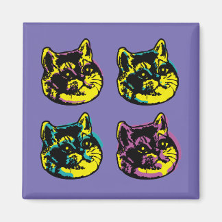 Imã Gatos do Pop Art Americano O Meme dos Quatro Gatin