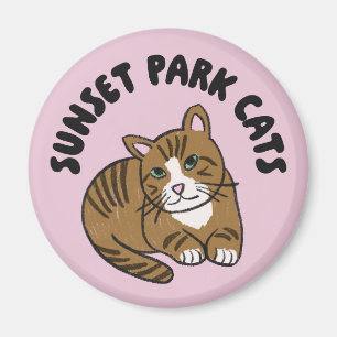 Imã Gatos do Sunset Park Ímã Lenny Gato Resgatado