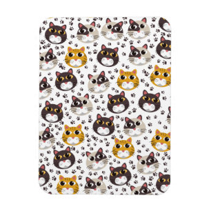 Ímã Gatos e estampa de pegadas