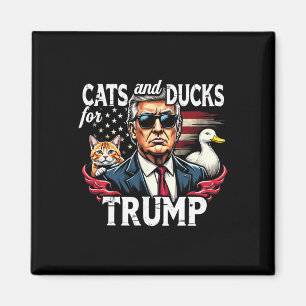 Imã Gatos E Patos Para Trump 2024 Divertido Trump Vanc