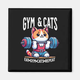 Imã Gatos E Treino De Academia Engraçado Kitten Fisicu