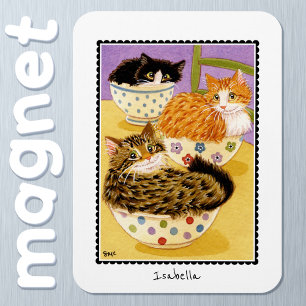 Ímã Gatos em Cuecas com Nome Personalizado Magnet