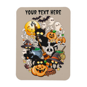 Ímã Gatos engraçados da festa de Halloween