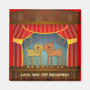 Imã Gatos: Imagem do frigorífico Way Off Broadway