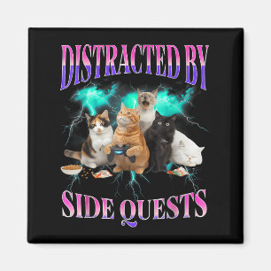 Imã Gatos Jogadores de RPG Missão Lateral Distraídos J